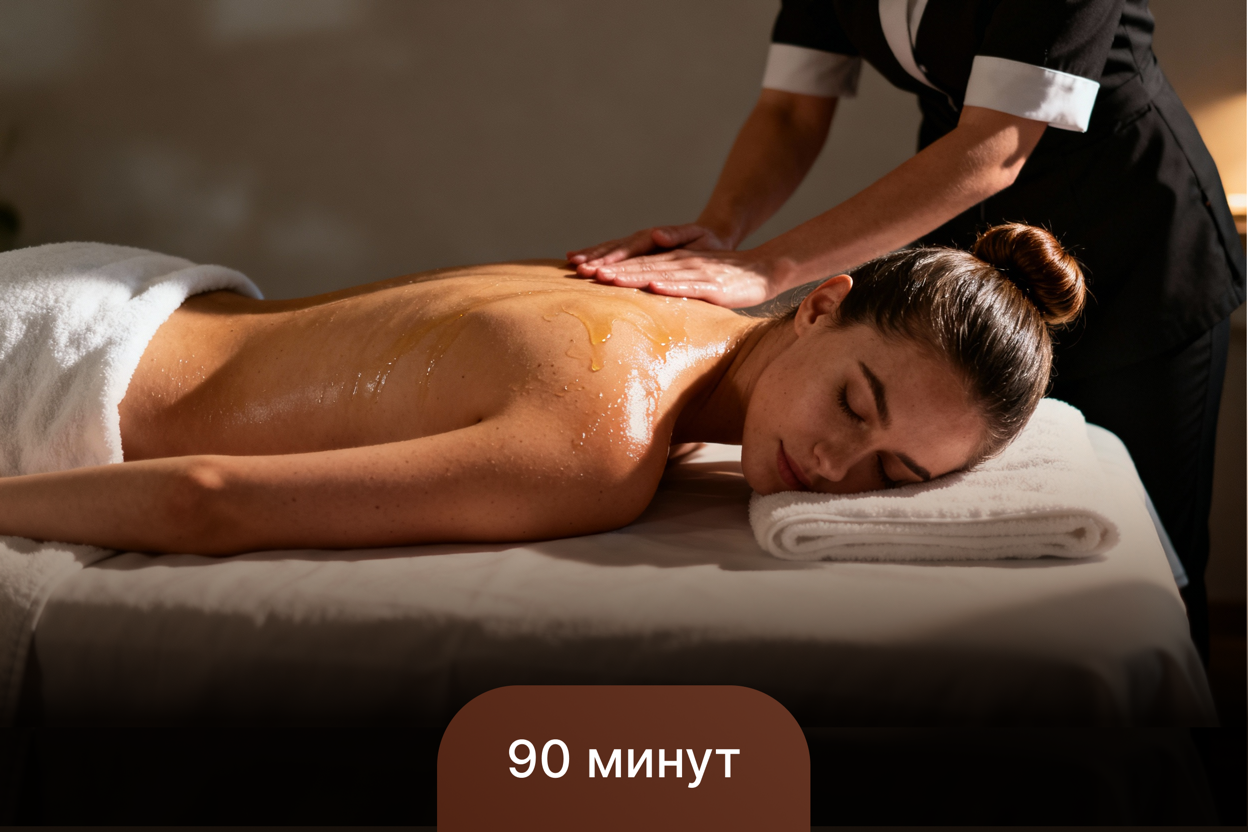 SPA массаж (с теплым маслом) 90 минут