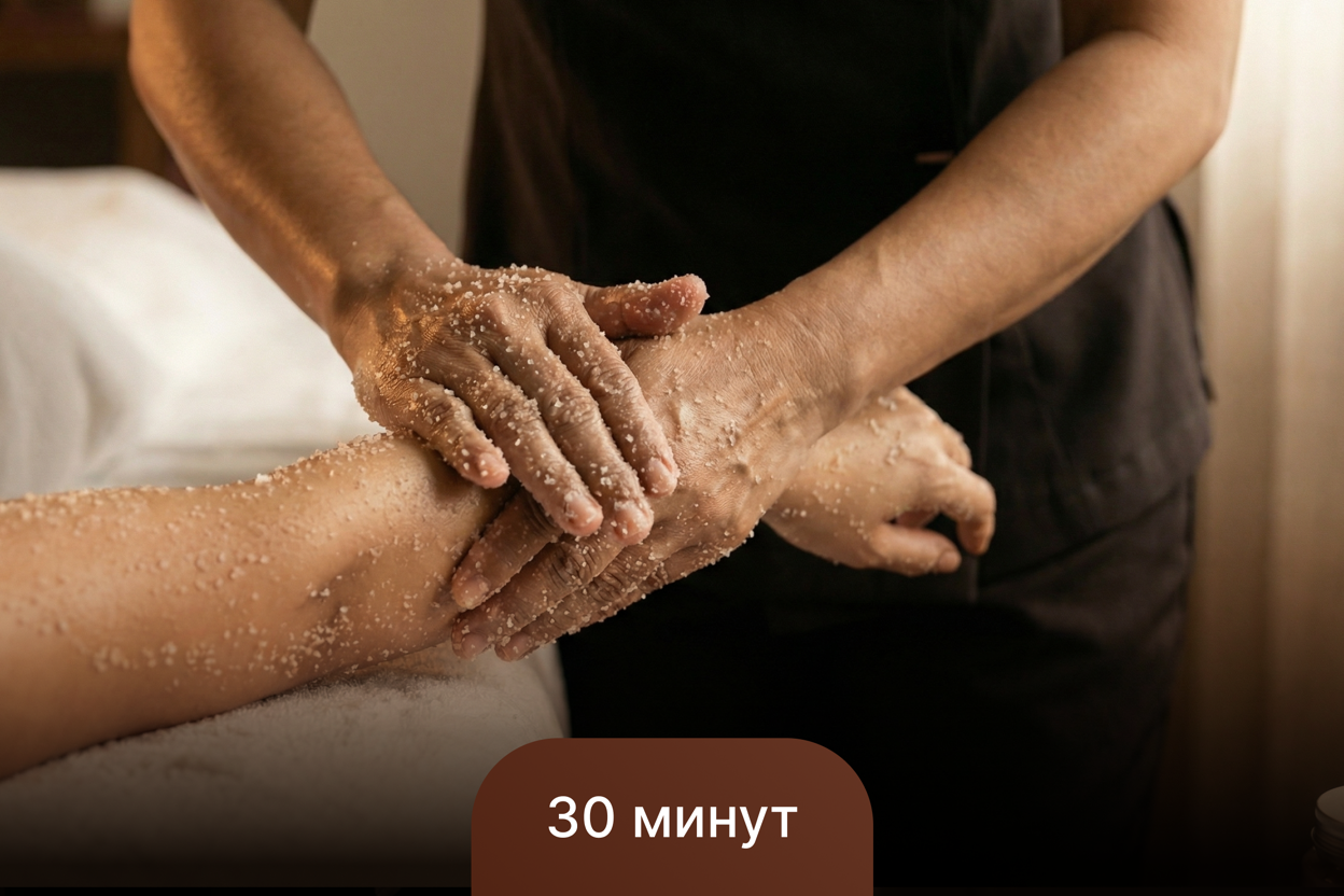 Скраб (аромат по выбору) 30 минут